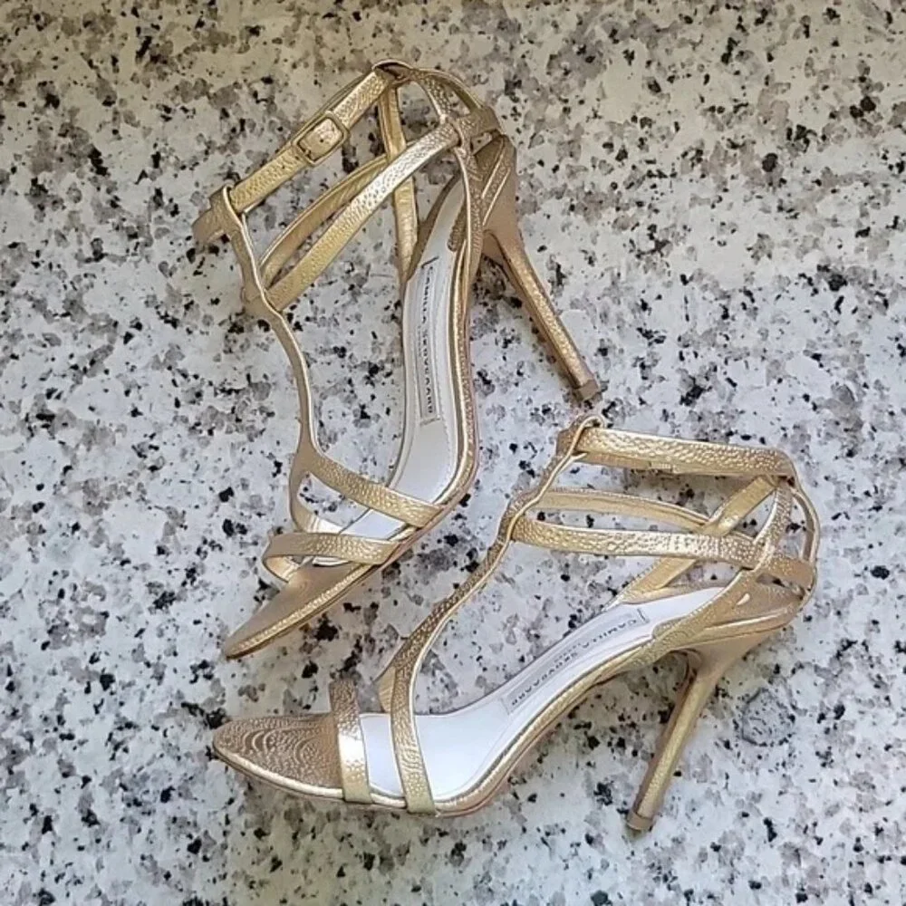 Camilla Skovgaard Strappy Leather Stilettos Size 9.5 - Picture 6 of 11